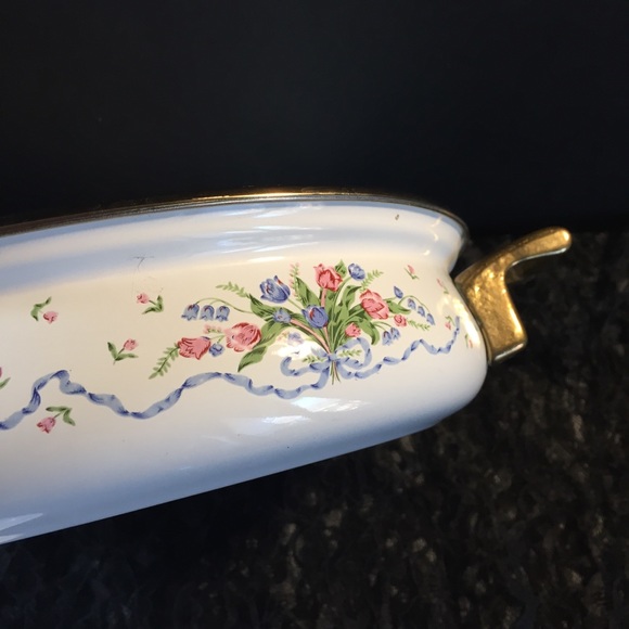 ❌HP Vintage porcelain enamel cookware skillet lid frying pan cooker - Picture 4 of 11